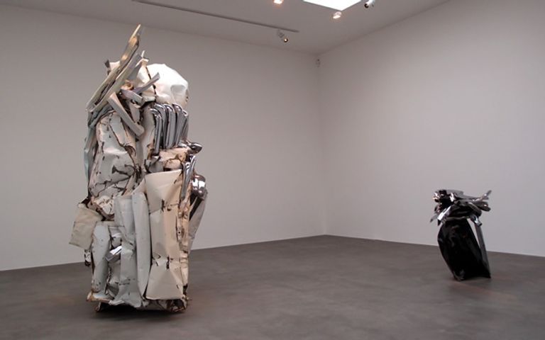 The Gagosian Guards & John Chamberlain's Sculpture