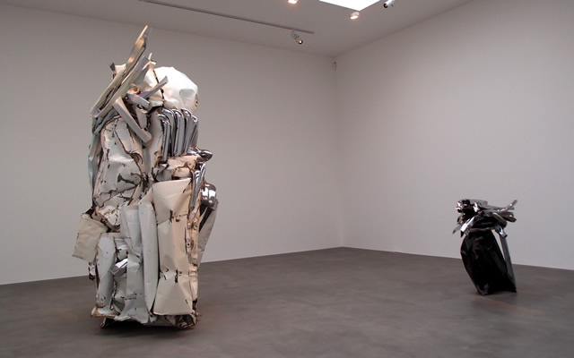 The Gagosian Guards & John Chamberlain's Sculpture